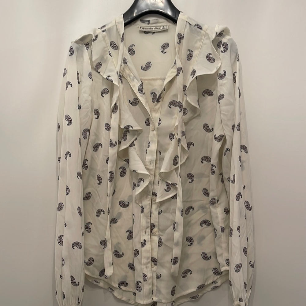 A&F blouse with ruffles